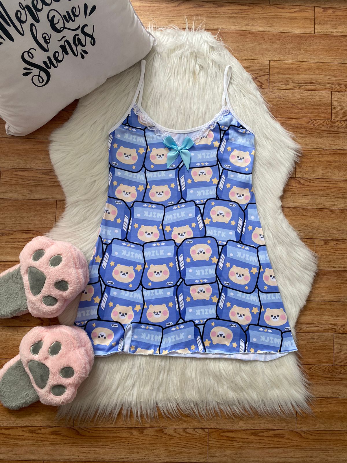 Pijama Alana Cajita Milk Rosa Pastell